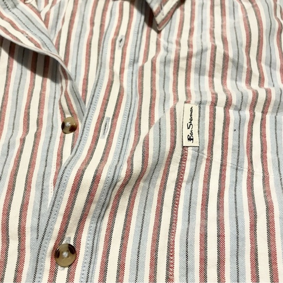 Ben Sherman Men's Striped Short Sleeve Shirt Size Small - Picture 2 of 16
